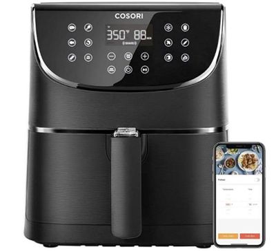 COSORI Smart WiFi Air Fryer, 5.8QT Oil Free XL Electric Hot Air Fryers Oven, Programmable 11-in-1 Cooker with Preheat & Shake Reminder, Digital Touchscreen and Nonstick Basket, 100 Recipes, 1700W For $148.66 At Amazon Canada