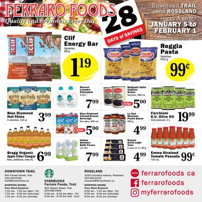 Ferraro Foods Monthly Flyer January 5 to February 1