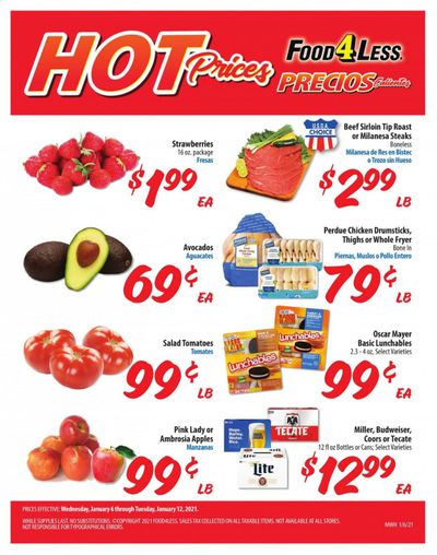Food 4 Less (IL) Weekly Ad Flyer January 6 to January 12