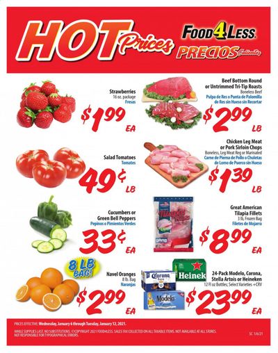 Food 4 Less (CA) Weekly Ad Flyer January 6 to January 12