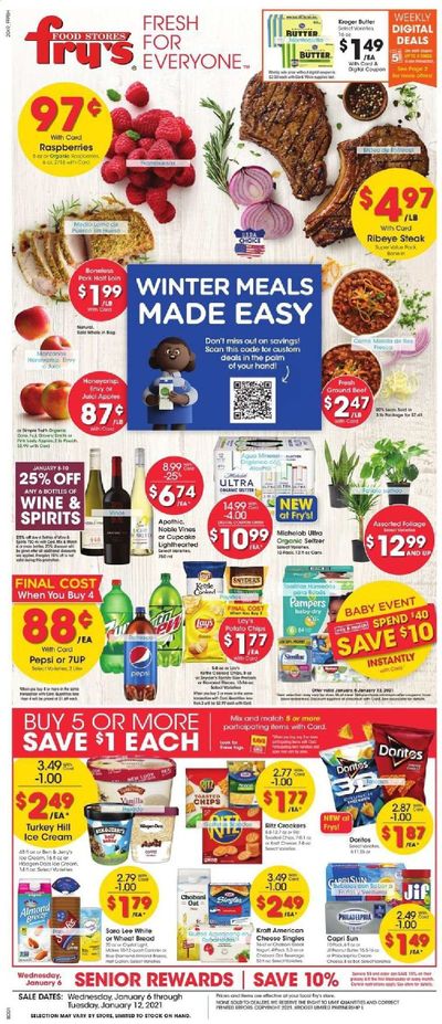 Fry’s (AZ) Weekly Ad Flyer January 6 to January 12