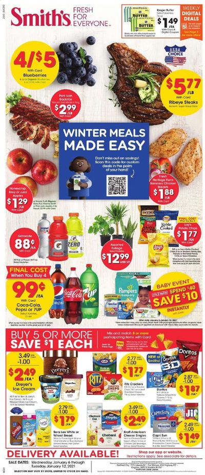 Smith's (AZ, ID, MT, NM, NV, UT, WY) Weekly Ad Flyer January 6 to January 12