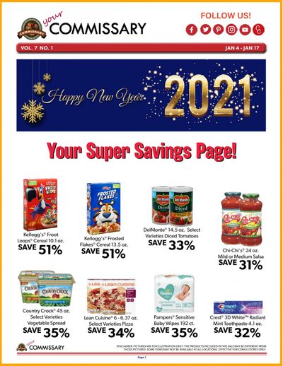 Commissary Weekly Ad Flyer January 4 to January 17