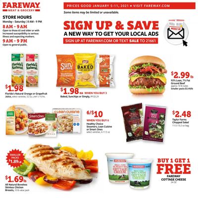 Fareway (IA, IL, MN, MO, NE, SD) Weekly Ad Flyer January 5 to January 11