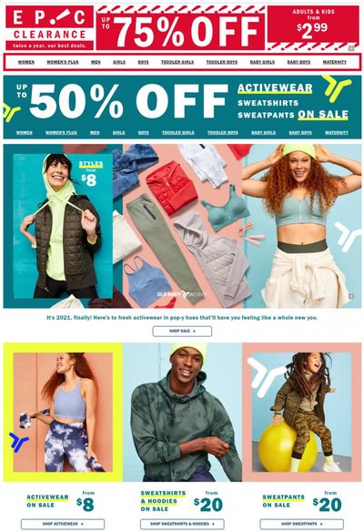 Old Navy Weekly Ad Flyer January 5 to January 12