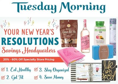 Tuesday Morning Weekly Ad Flyer January 5 to January 12