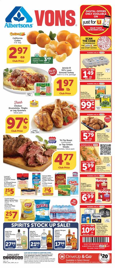Vons (CA, NV) Weekly Ad Flyer January 6 to January 12