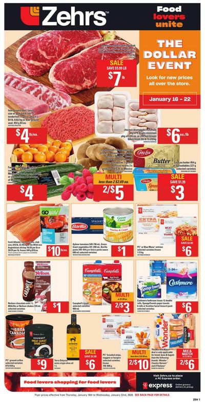 Zehrs Flyer January 16 to 22
