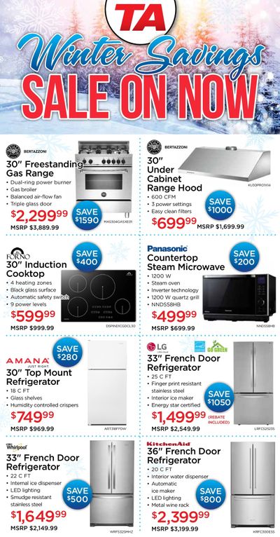 TA Appliances and Barbecues Flyer January 13 to 31