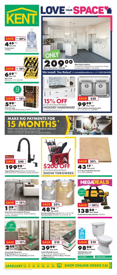 Kent Building Supplies Flyer January 16 to 22