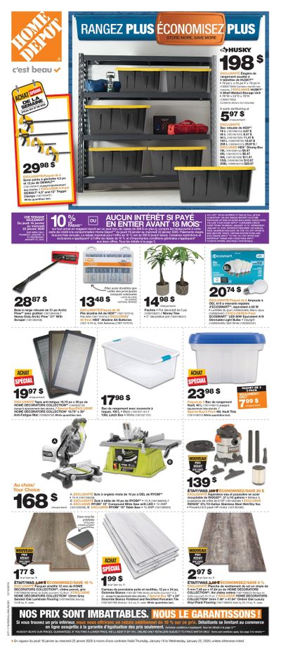 Home Depot (QC) Flyer January 16 to 22
