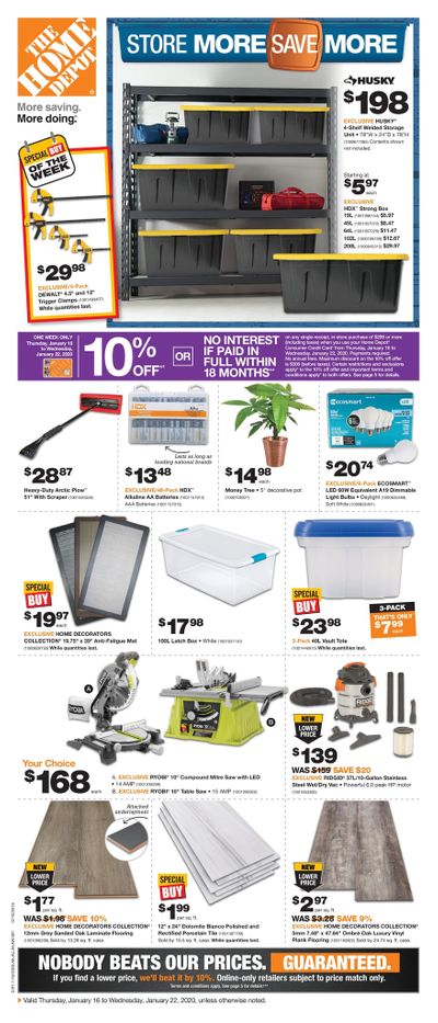 Home Depot (Atlantic) Flyer January 16 to 22