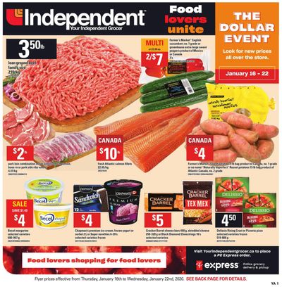 Independent Grocer (Atlantic) Flyer January 16 to 22