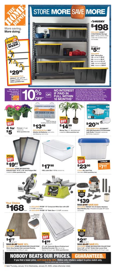 Home Depot (BC) Flyer January 16 to 22