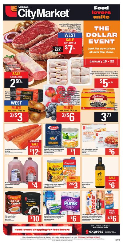 Loblaws City Market (West) Flyer January 16 to 22