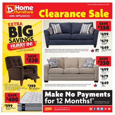 Home Furniture (Atlantic) Flyer January 16 to 26