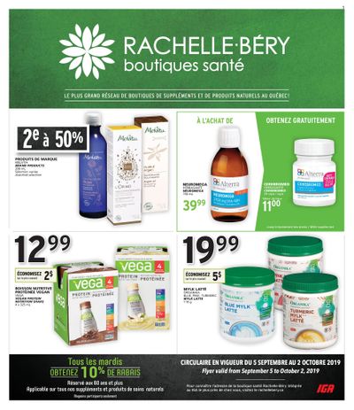 Rachelle Bery Health Flyer September 5 to October 2