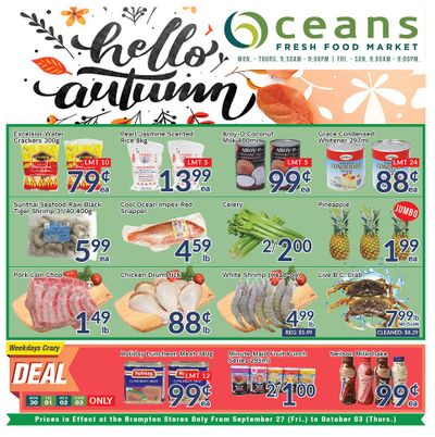 Oceans Fresh Food Market (Brampton) Flyer September 27 to October 3