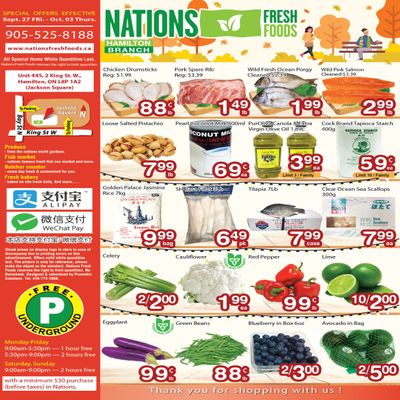 Nations Fresh Foods (Hamilton) Flyer September 27 to October 3