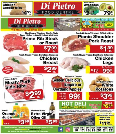 Di Pietro Food Centre Flyer January 16 to 22