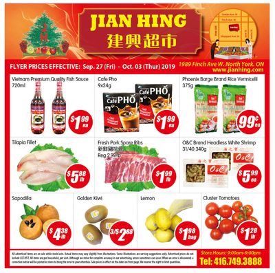 Jian Hing Supermarket (North York) Flyer September 27 to October 3