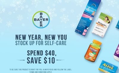 Amazon Canada Deals: Save $10.00 off When You Spend $40.00 on Select Bayer Products