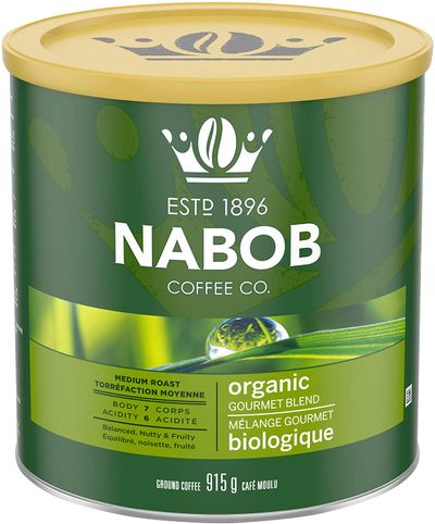 Nabob Organic Gourmet Blend Ground Coffee, 915g On Sale for $ 11.98 at Amazon Canada