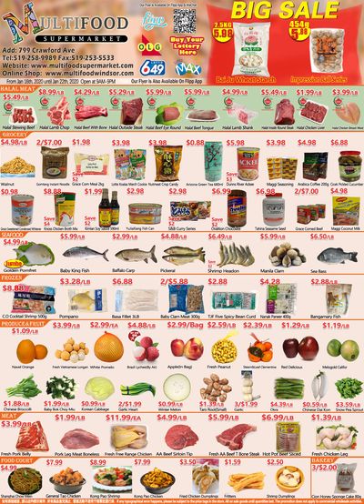 MultiFood Supermarket Flyer January 16 to 22