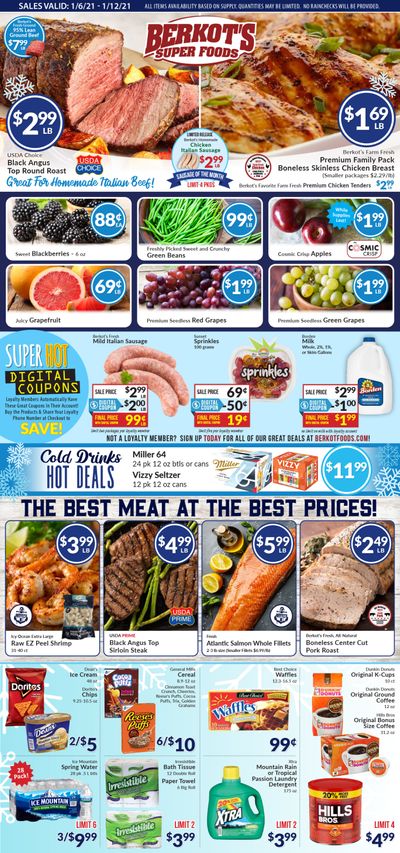 Berkot's Super Foods Weekly Ad Flyer January 6 to January 12, 2021