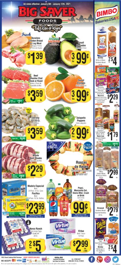 Big Saver Foods Weekly Ad Flyer January 6 to January 12, 2021