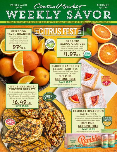 Central Market Weekly Ad Flyer January 6 to January 12, 2021