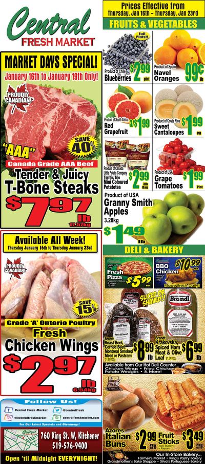 Central Fresh Market Flyer January 16 to 23