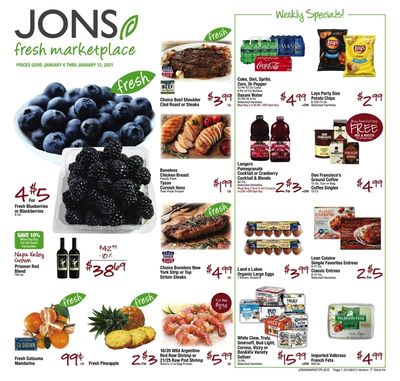 JONS Fresh Marketplace Weekly Ad Flyer January 6 to January 12, 2021