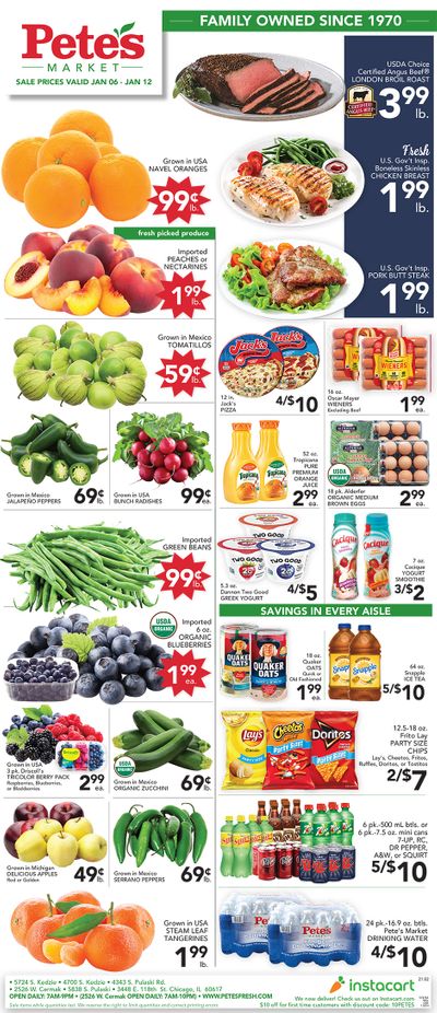 Pete's Fresh Market Weekly Ad Flyer January 6 to January 12, 2021