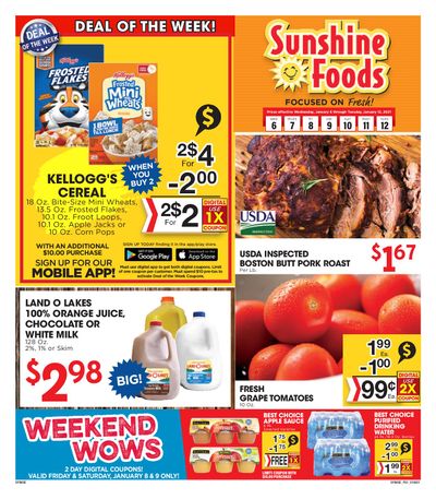 Sunshine Foods Weekly Ad Flyer January 6 to January 12, 2021