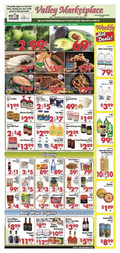 Valley Marketplace Weekly Ad Flyer January 2 to January 12, 2021