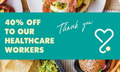 40% OFF to Health Care Workers at Moxie's