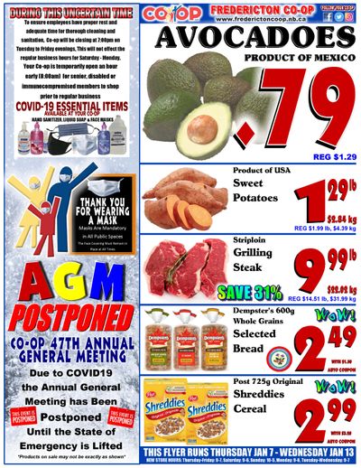 Fredericton Co-op Flyer January 7 to 13