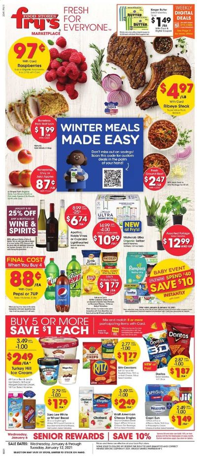 Fry’s (AZ) Weekly Ad Flyer January 6 to January 12