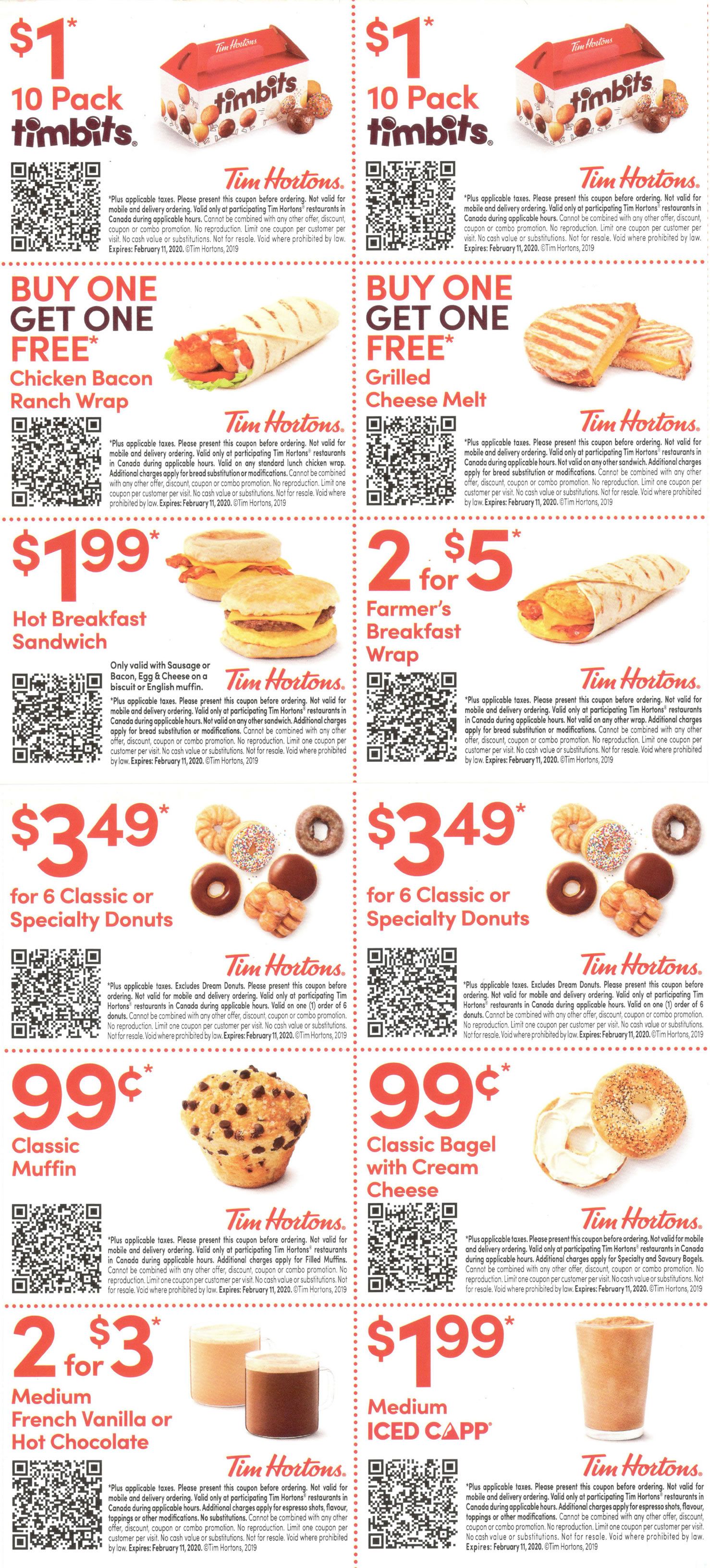 Tim Hortons Coupons Canada