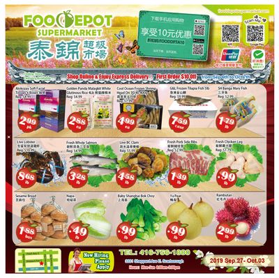 Food Depot Supermarket Flyer September 27 to October 3