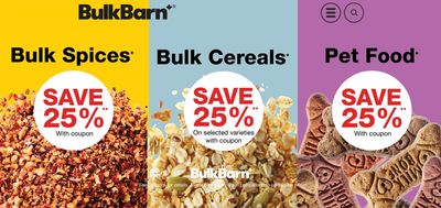 Bulk Barn Canada Coupons: Save 25% off Bulk Spices, Bulk Cereals & Pet Food + 15% – 20% off Select Item