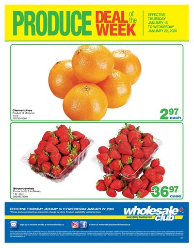 Wholesale Club (ON) Produce Deal of the Week Flyer January 16 to 22