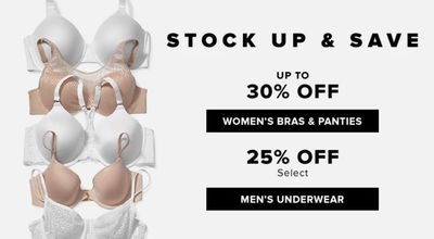 Hudson’s Bay Canada Deals: Save up to 30% off Women’s Bras & Panties + 25% off Men’s Underwear + More Deals