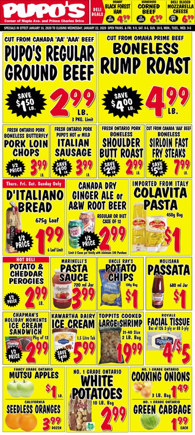 Pupo's Food Market Flyer January 16 to 22
