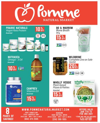 Pomme Natural Market Monthly Flyer January 7 to February 3