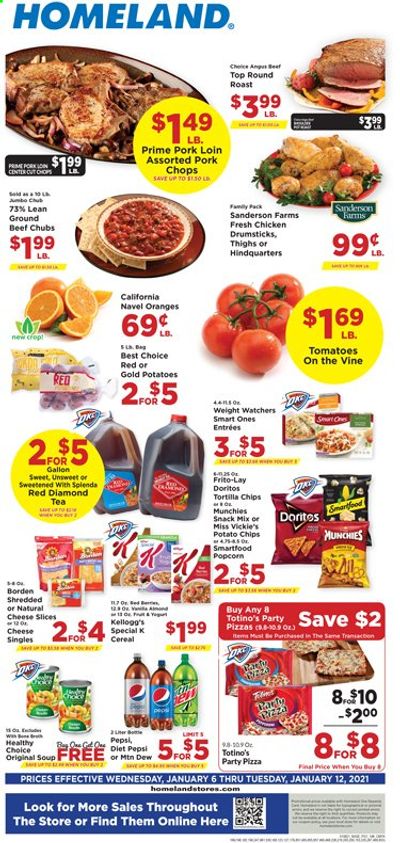 Homeland (OK, TX) Weekly Ad Flyer January 6 to January 12