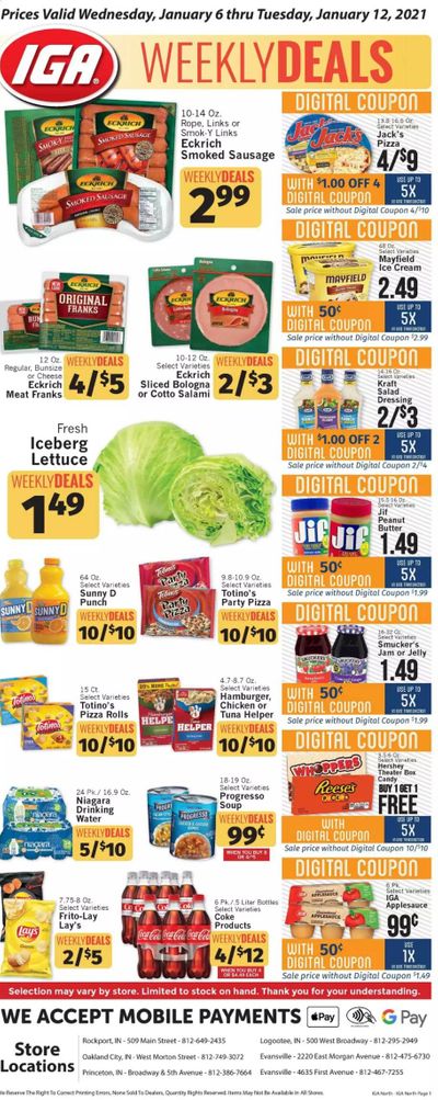 IGA Weekly Ad Flyer January 6 to January 12 IGA Weekly Ad Flyer January 6 to January 12