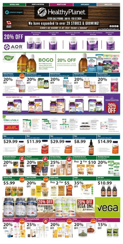 Healthy Planet Flyer January 16 to February 12