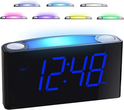 Digital Alarm Clock for Bedrooms, 7 Color Night Light On Sale for $ 24.99 at Amazon Canada